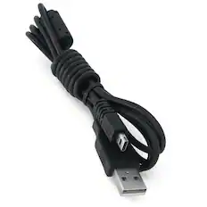 Front. HQRP - USB Data Transfer Cable for Sony Alpha A70 A100 A200 A300 A330 A350 A450 A850 A700 A900 DSLR DSC-W630 DSC-W650 Camera.