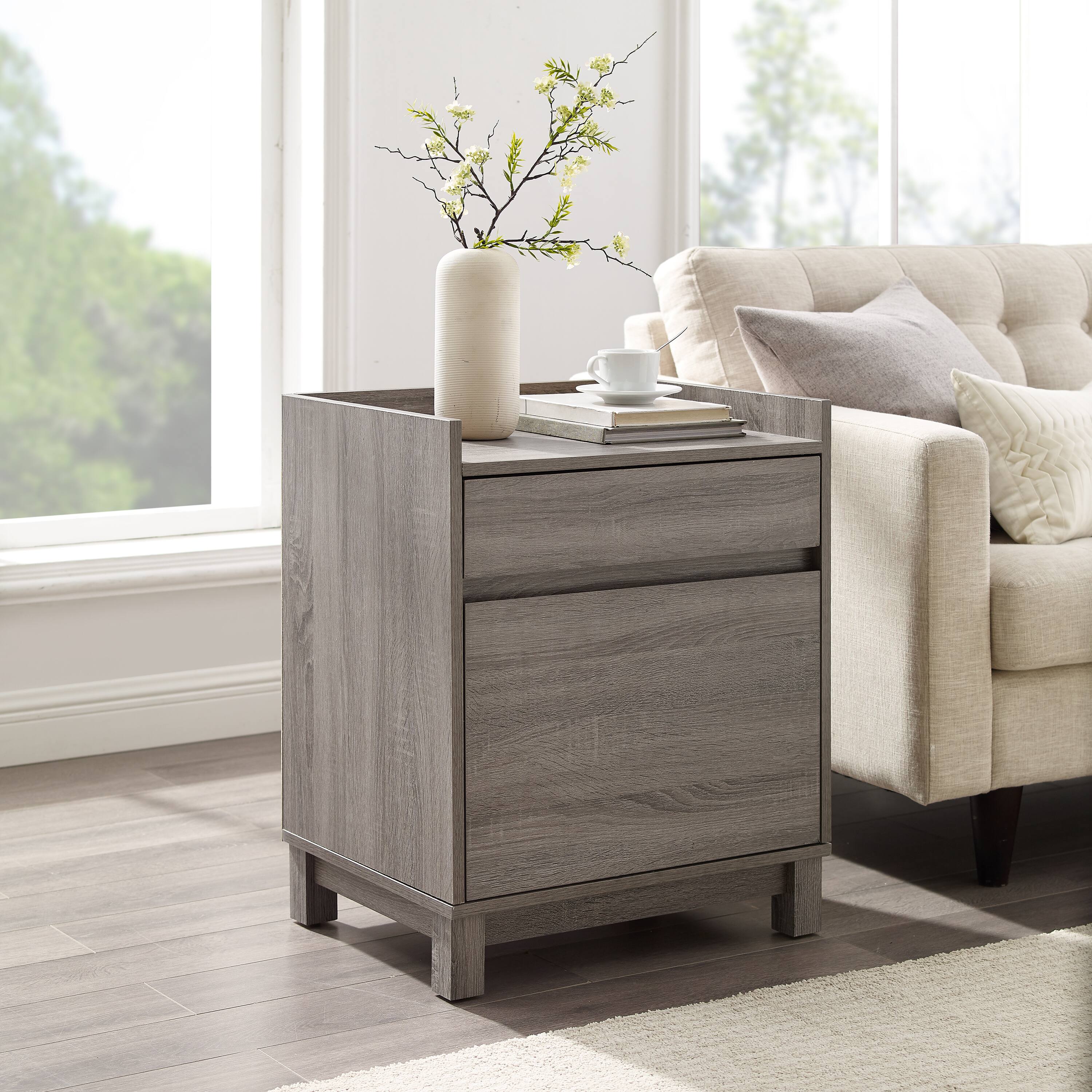 Alt View 15. Linon Home Décor - Tennyson Wood Filing Cabinet - Gray.