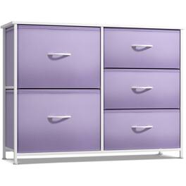 Sorbus - Kids Dresser with 5 Drawers, Storage Chest Organizer Unit with Steel Frame, Wood Top & Handle - Punk