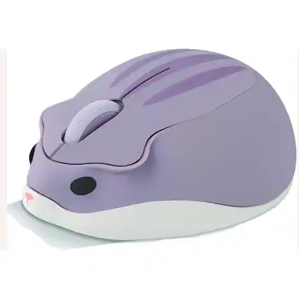 Front. Comfort Essence - Wireless Mouse Cute Hamster Shape Silent Click Portable Compact Optical Usb Cordless Mice For Pc Laptop... - Pale Purple.