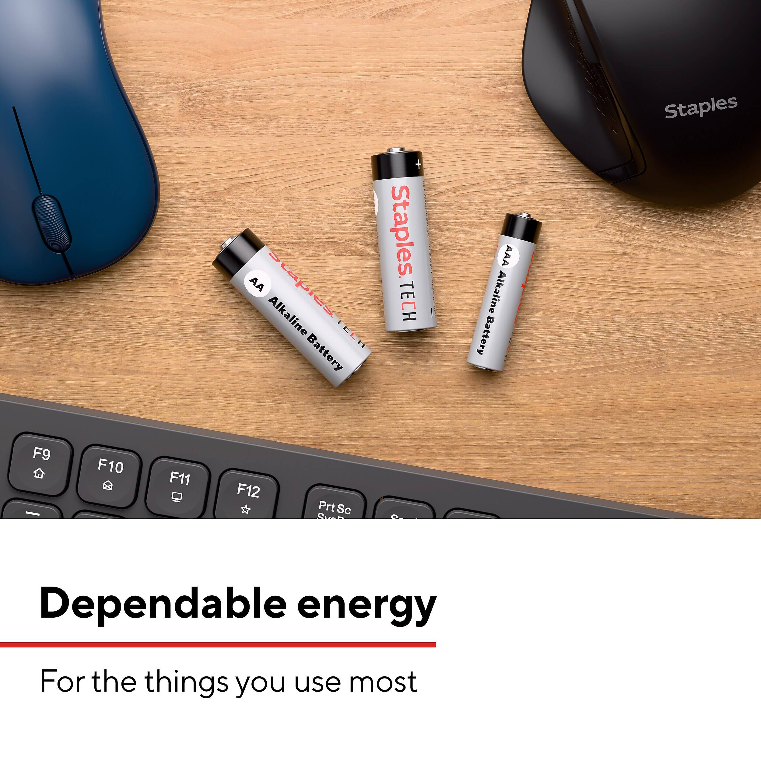 F9  
F10  
F11  
F12  
PrtSc  
Staples TECH  
AA Alkaline Battery  
AAA Alkaline Battery  
Staples  
Dependable energy  
For the things you use most