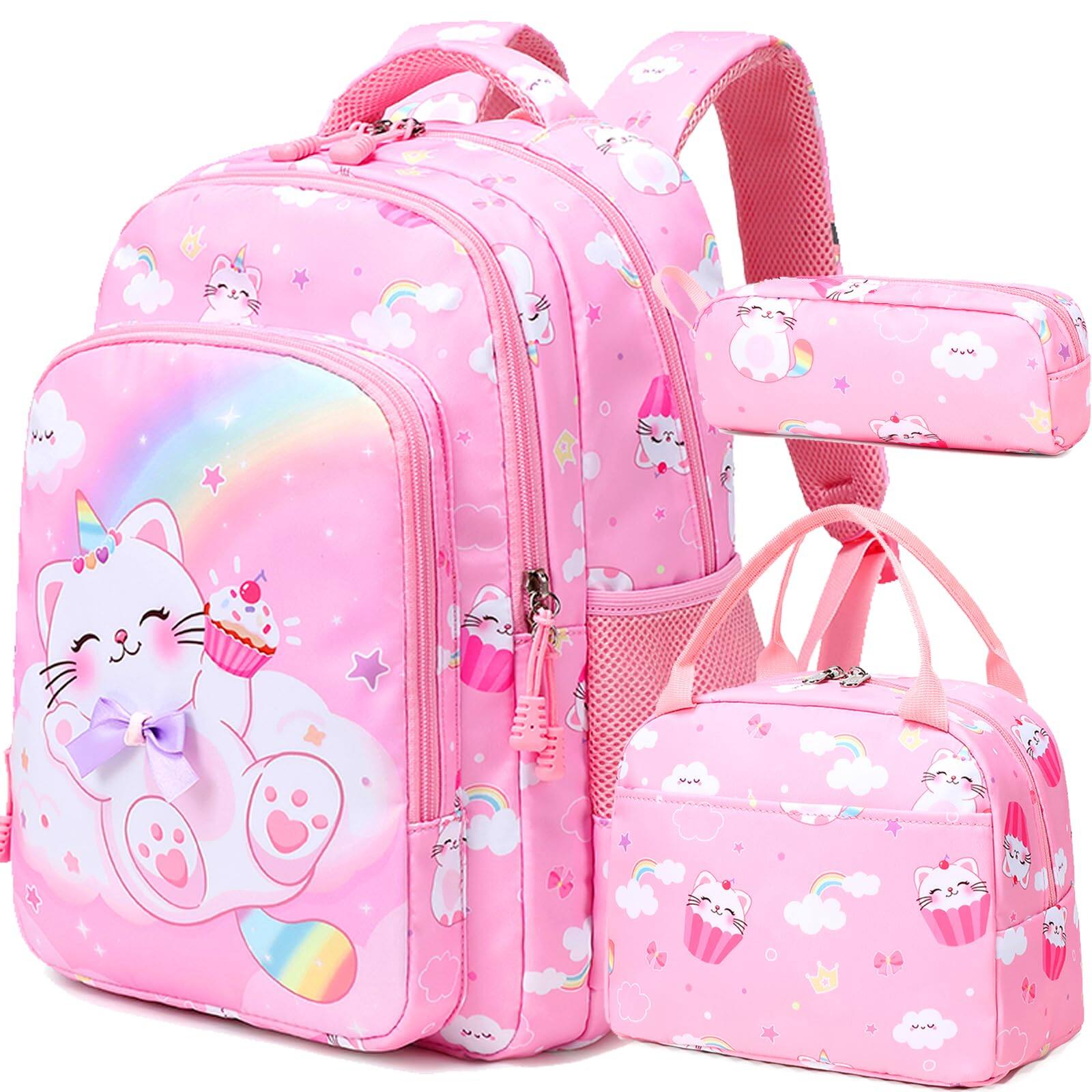 Pacoar Cade Girls' Elementary School Backpack With Lunch Box To Bag ...