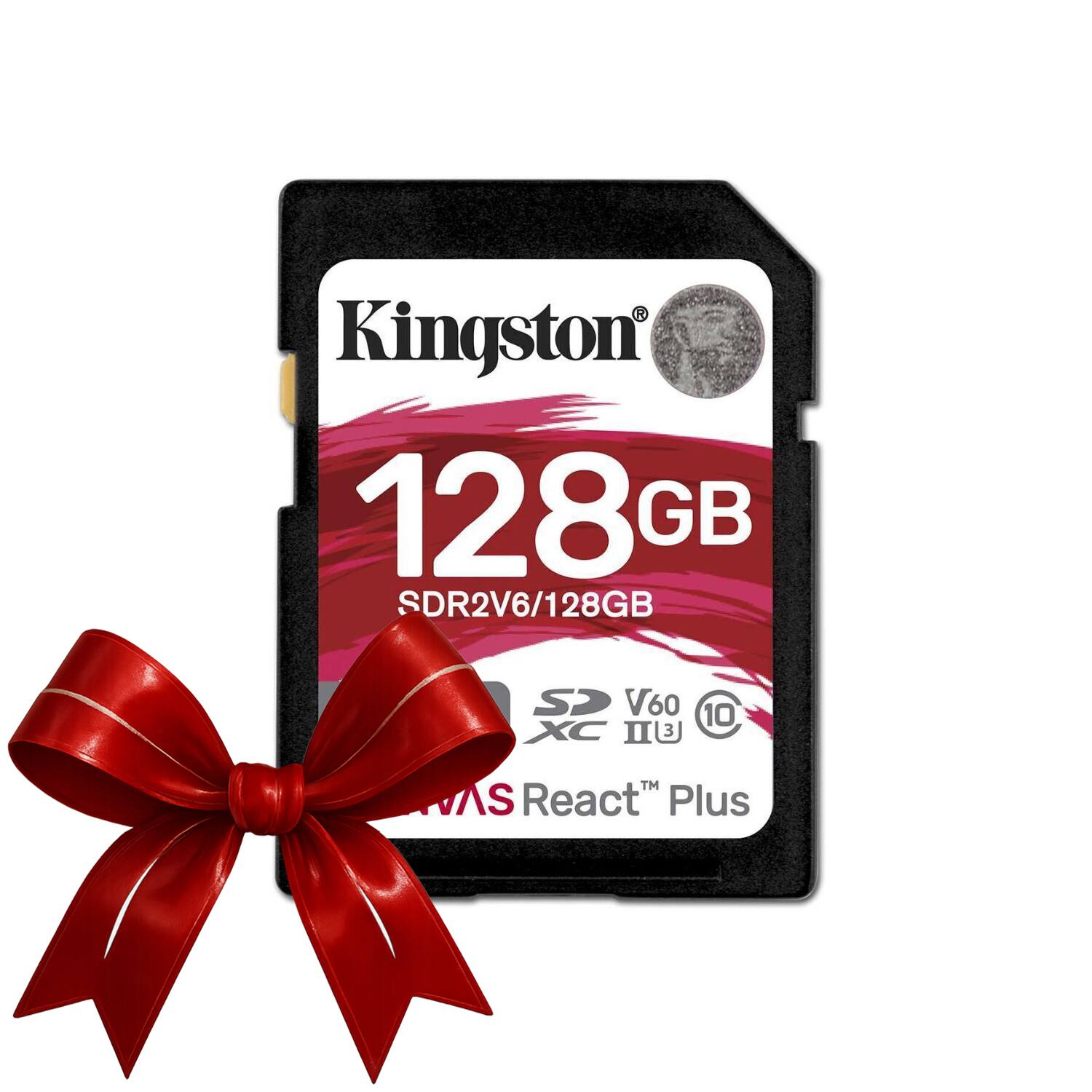 Kingston 128 GB SDR2V6/128GB CS V60 10 XC II3 TM React Plus