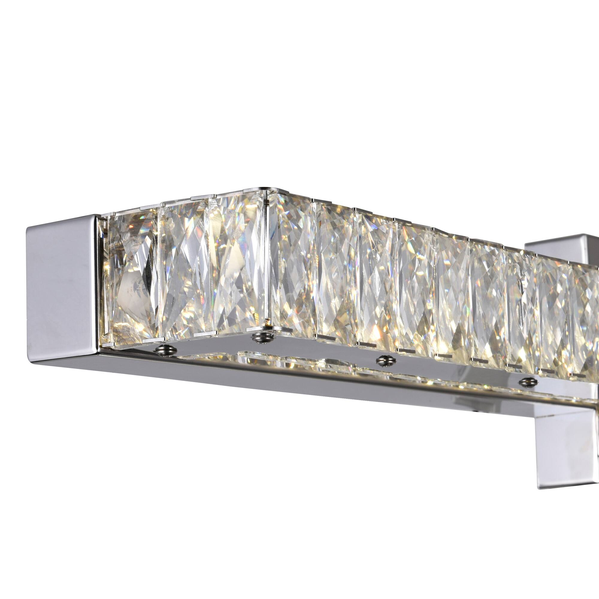 Left. CWI Lighting - Milan LED Vanity Light With Chrome Finish - Chrome.