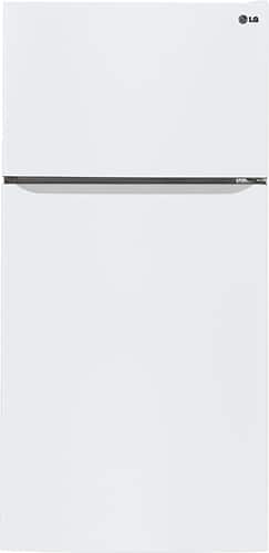 Front. LG - 23.8 Cu. Ft. Top-Freezer Refrigerator with Ice Maker - Smooth White.