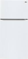 LG - 23.8 Cu. Ft. Top-Freezer Refrigerator with Ice Maker - Smooth White - Front_Standard