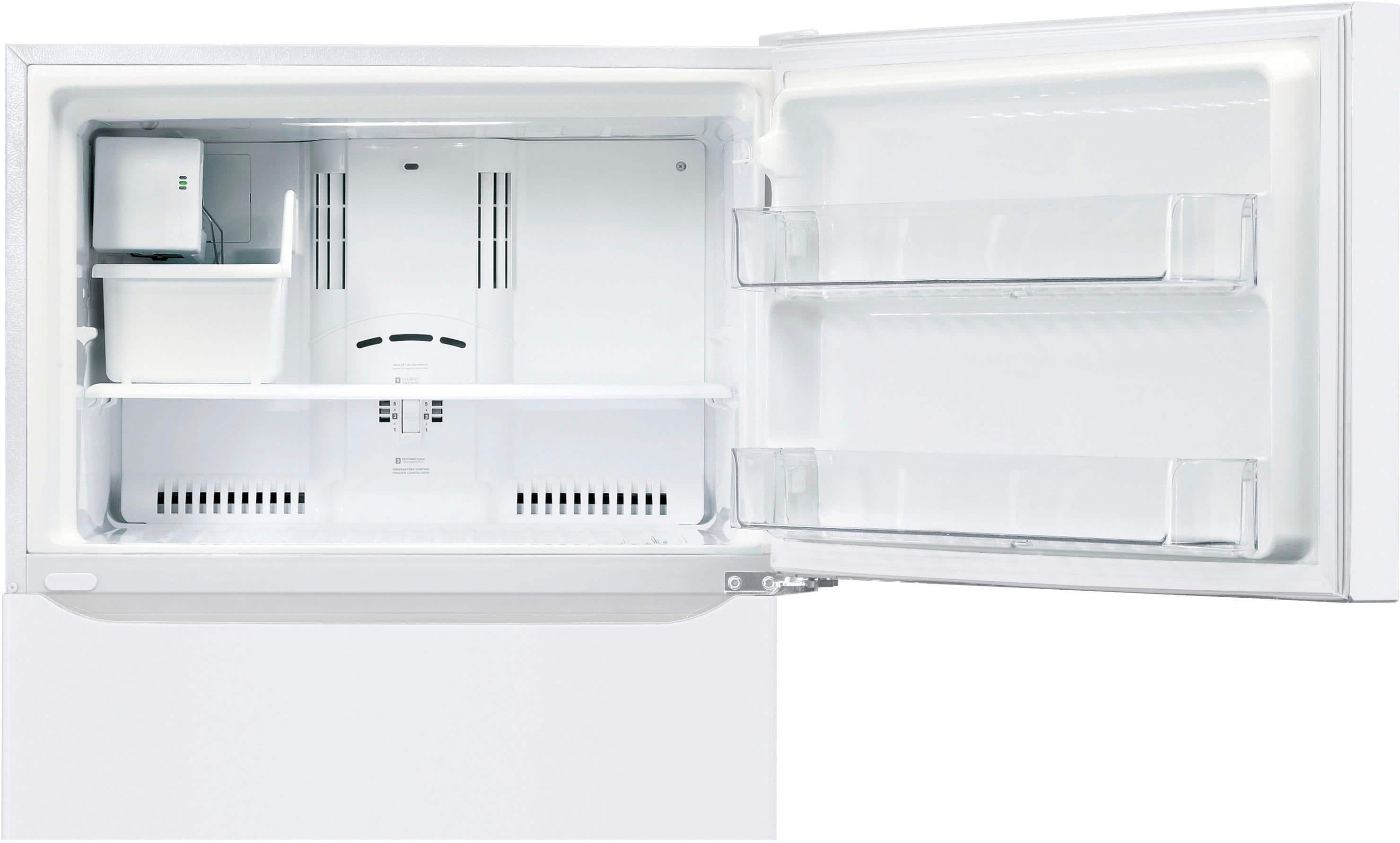 Alt View 11. LG - 23.8 Cu. Ft. Top-Freezer Refrigerator with Ice Maker - Smooth White.