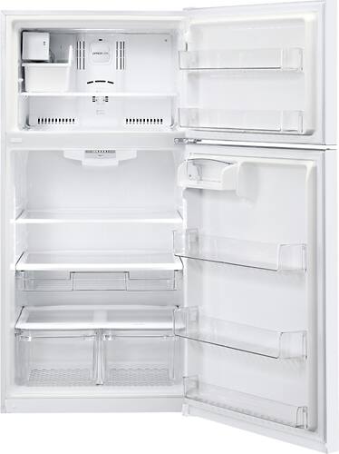 Alt View 1. LG - 23.8 Cu. Ft. Top-Freezer Refrigerator with Ice Maker - Smooth White.