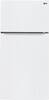 LG - 20.2 Cu. Ft. Top-Freezer Refrigerator - Smooth White-Front_Standard