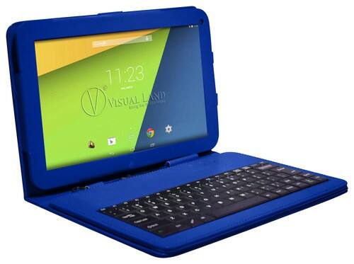 Front. Visual Land - Prestige Elite - 10" - 16GB - With Keyboard - Blue.