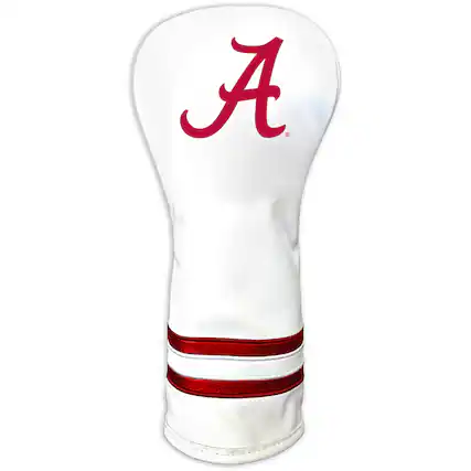 Front. Team Golf - White Alabama Crimson Tide Driver Headcover - White.