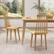 Left. Costway - Windsor Dining Chairs Set of 2 Dining Chairs with High Spindle Back - Natural.