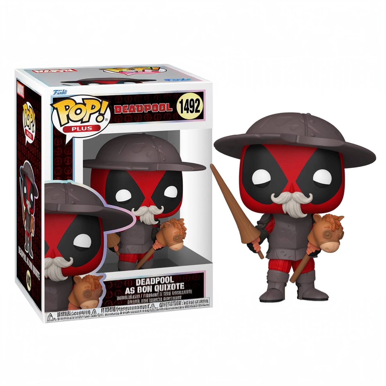 Funko  
POP!  
PLUS  

DEADPOOL  
1492  

DEADPOOL  
AS DON QUIXOTE  

Funko  
© 2021 Funko  
© 2021 Marvel Entertainment, LLC. All Rights Reserved.  
© 2021 Disney Enterprises, Inc. All Rights Reserved.  
© 2021 Lucasfilm Ltd. All Rights Reserved.  
© 2021 Sony Pictures Digital Distribution, Inc. All Rights Reserved.  
© 2021 Twentieth Century Fox Film Corporation. All Rights Reserved.  
© 2021 Warner Bros. Entertainment Inc. All Rights Reserved.  
© 2021 Universal Studios. All Rights Reserved.  
© 2021 Paramount Pictures Corporation. All Rights Reserved.  
© 2021 DreamWorks Animation LLC. All Rights Reserved.  
© 2021 Hasbro, Inc. All Rights Reserved.  
© 2021 Mattel, Inc. All Rights Reserved.  
© 2021 Sanrio, Inc. All Rights Reserved.  
© 2021 Sega Sammy Holdings, Inc. All Rights Reserved.  
© 2021 Square Enix Co., Ltd. All Rights Reserved.  
© 2021 Take-Two Interactive Software, Inc. All Rights Reserved.  
© 2021 Ubisoft Entertainment. All Rights Reserved.  
© 2021 Warner Bros. Interactive Entertainment. All Rights Reserved.  
© 2021 Warner Bros. Consumer Products. All Rights Reserved.  
© 2021 Warner Bros. Home Entertainment. All Rights Reserved.  
© 2021 Warner Bros. Pictures. All Rights Reserved.  
© 2021 Warner Bros. Television. All Rights Reserved.  
© 2021 Warner Bros. Video Games. All Rights Reserved.  
© 2021 Warner Bros. Video Games. All Rights Reserved.  
© 2021 Warner Bros. Video Games. All Rights Reserved.  
© 2021 Warner Bros. Video Games. All Rights Reserved.  
© 2021 Warner Bros. Video Games. All Rights Reserved.  
© 2021 Warner Bros. Video Games. All Rights Reserved.  
© 2021 Warner Bros. Video Games. All Rights Reserved.  
© 2021 Warner Bros