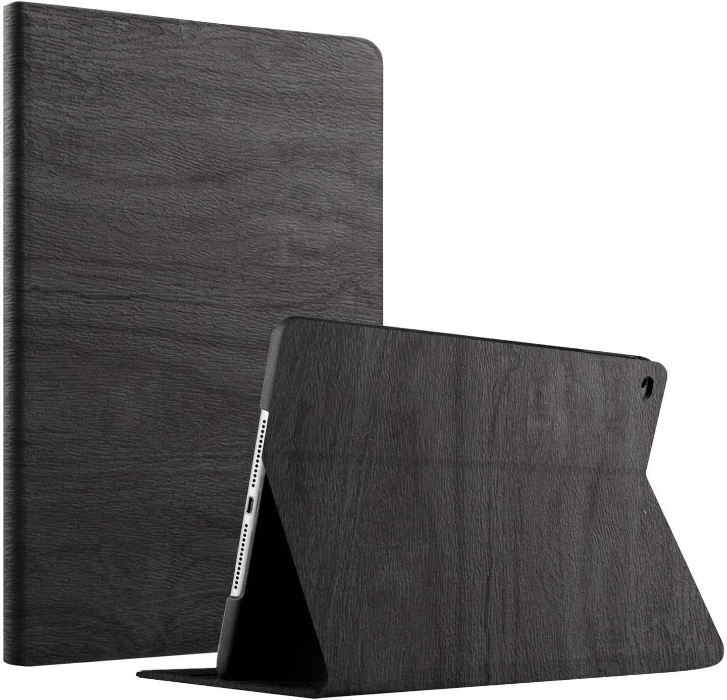 Front. DuraSafe Cases - iPad mini 7/6 8.3" 2024/2021 Tree Texture Folio Smart Case with Viewing Stand A2567 A2568 A2569 A2993 A2995 A2996 - Black.