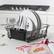 Back. Better Houseware - 2-Piece Dish Drainer Set - Black.