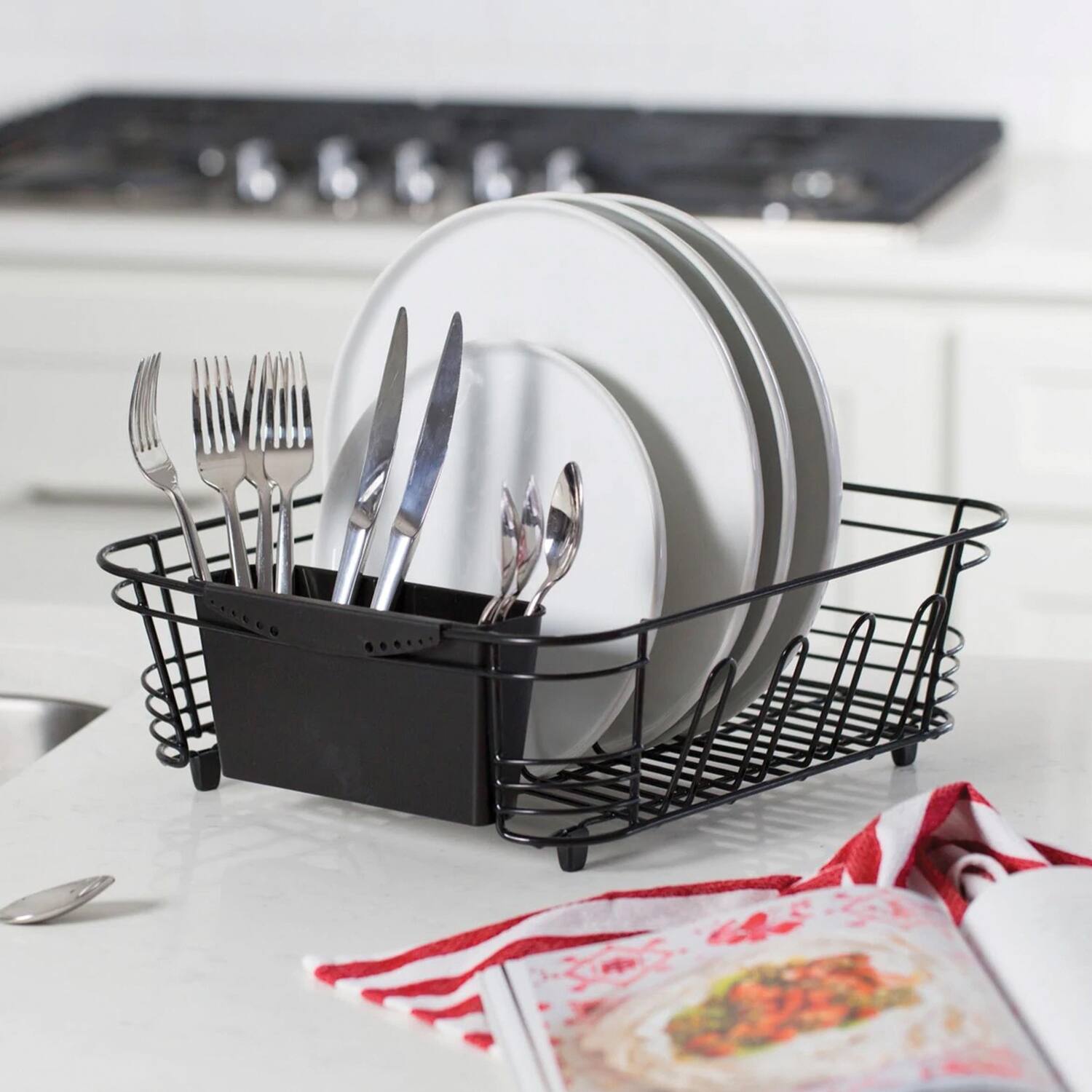 Back. Better Houseware - Better Houseware 1420/e 2-piece Dish Drainer (black) - black.
