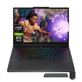 Lenovo - Legion5 15.1" WQXGA Gaming Laptop,Ryzen AI 7 350,32GB RAM,1TB SSD+1TB Dock Set,GeForce RTX 5070,Win 11Pro - Black