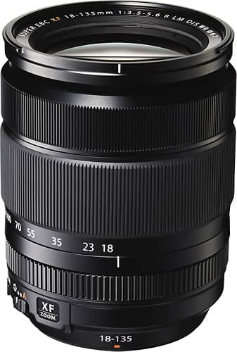 Front. Fujifilm - XF 18-135mm f/3.5-5.6 R LM OIS WR Zoom Lens - Black.