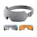 Front. BREO - Eye Massager with Heat & Music, Smart Sleep Eye Mask with 7 Modes for Relaxation, Birthday Gifts for Women Men Her - Grey.