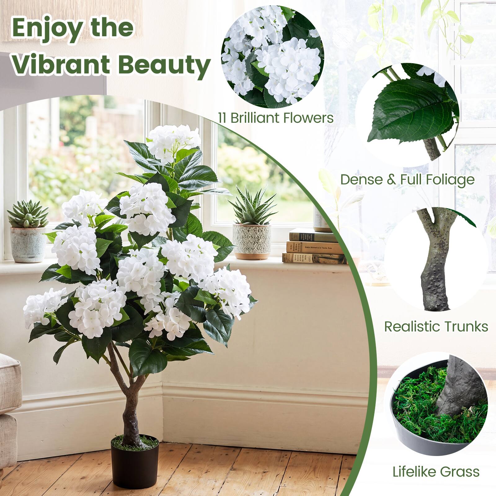 Enjoy the Vibrant Beauty

11 Brilliant Flowers

Dense & Full Foliage

Realistic Trunks

Lifelike Grass
