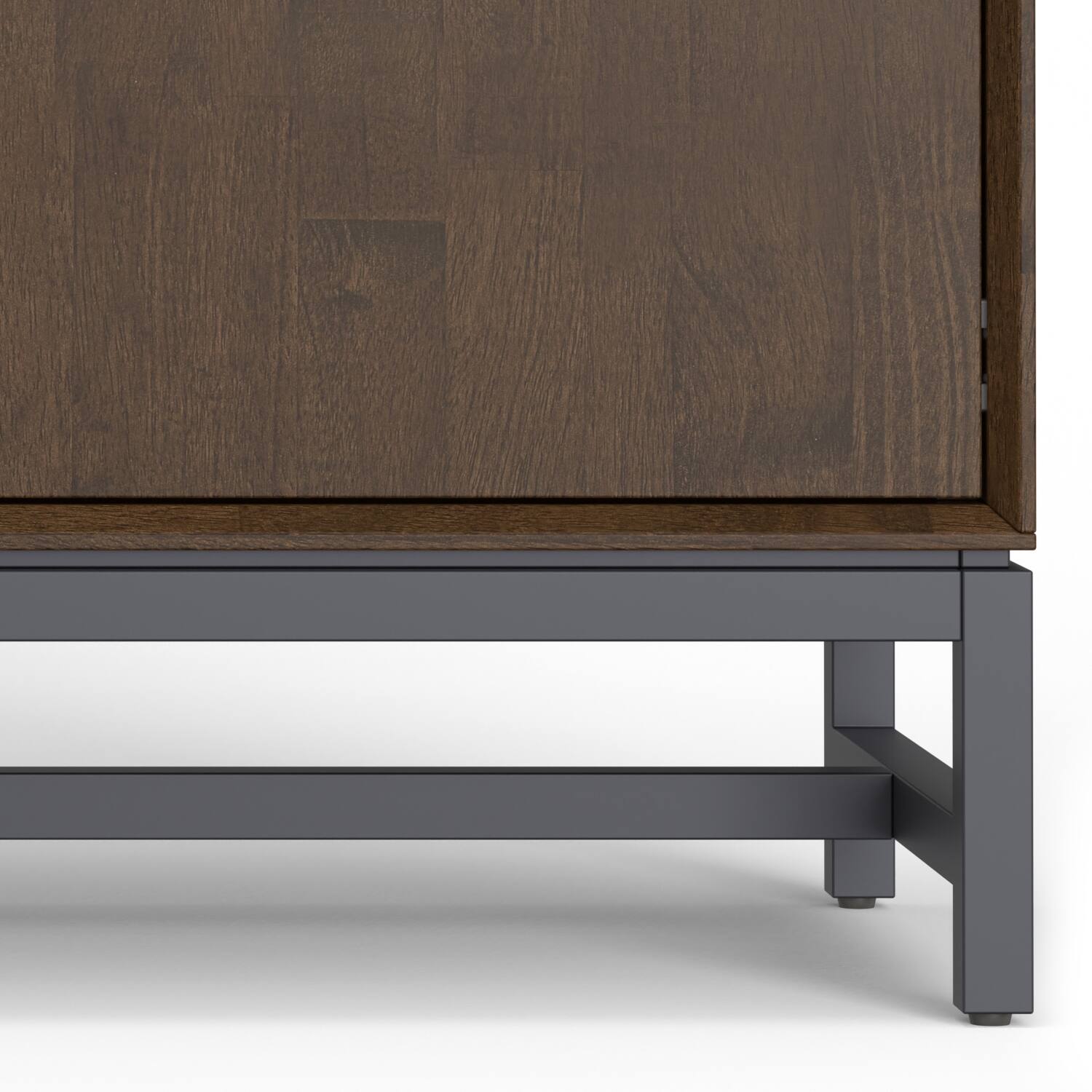 Alt View 5. Simpli Home - Banting SOLID HARDWOOD 2 Door Sideboard Buffet in Walnut Brown - Walnut Brown.