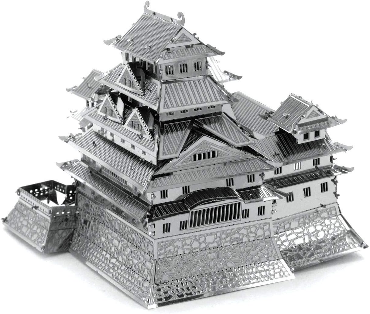 Front. Metal Earth - Metal Earth Himeji Castle 3D Metal Model Kit Fascinations - Silver.