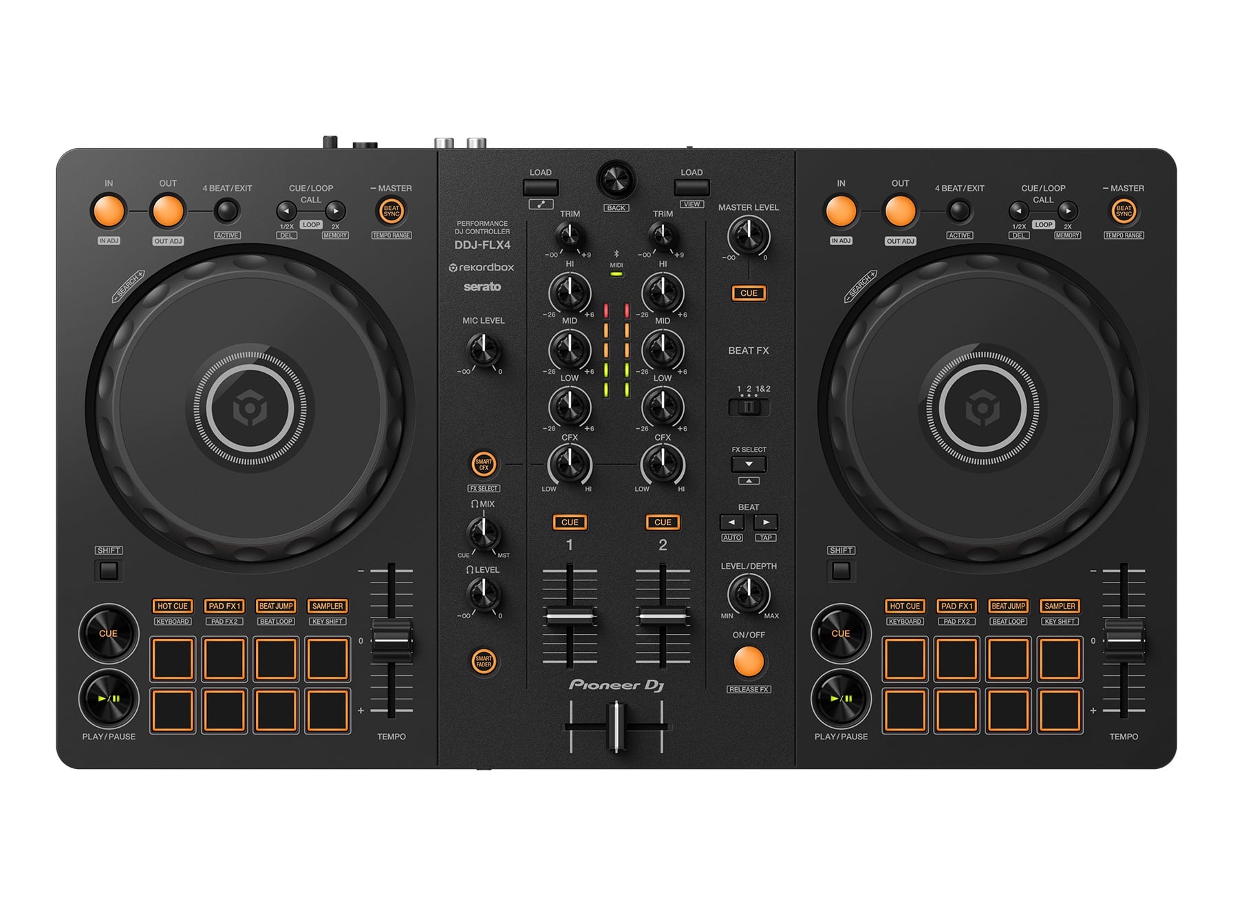 Pioneer DJ DDJ-FLX4: 2-Channel DJ Mixer Black DDJ-FLX4/SXJ - Best Buy