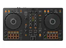 Front. Pioneer DJ - DDJ-FLX4: 2-Channel DJ Mixer - Black.