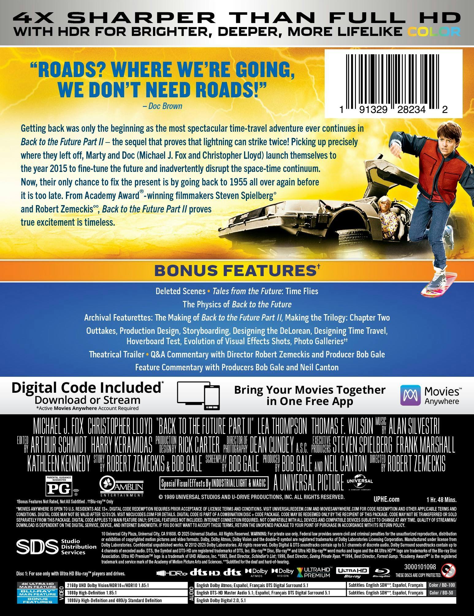 Back. Back to the Future II (Steelbook)   - 4K Blu-Ray.