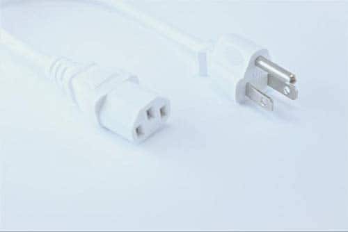 OMNIHIL - [UL Listed] White 8 ft  AC Power Cord Compatible with LG Smart TV UR9000 OLED65C3PUA 86UT7590PUA 50QNED80URA 32LM577BZUA