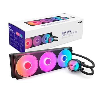 NZXT Kraken Core RGB 360mm Radiator Liquid Cooler (1 x 360mm NZXT Kraken Core RGB 360mm Radiator Liquid Cooler (1 x 360mm