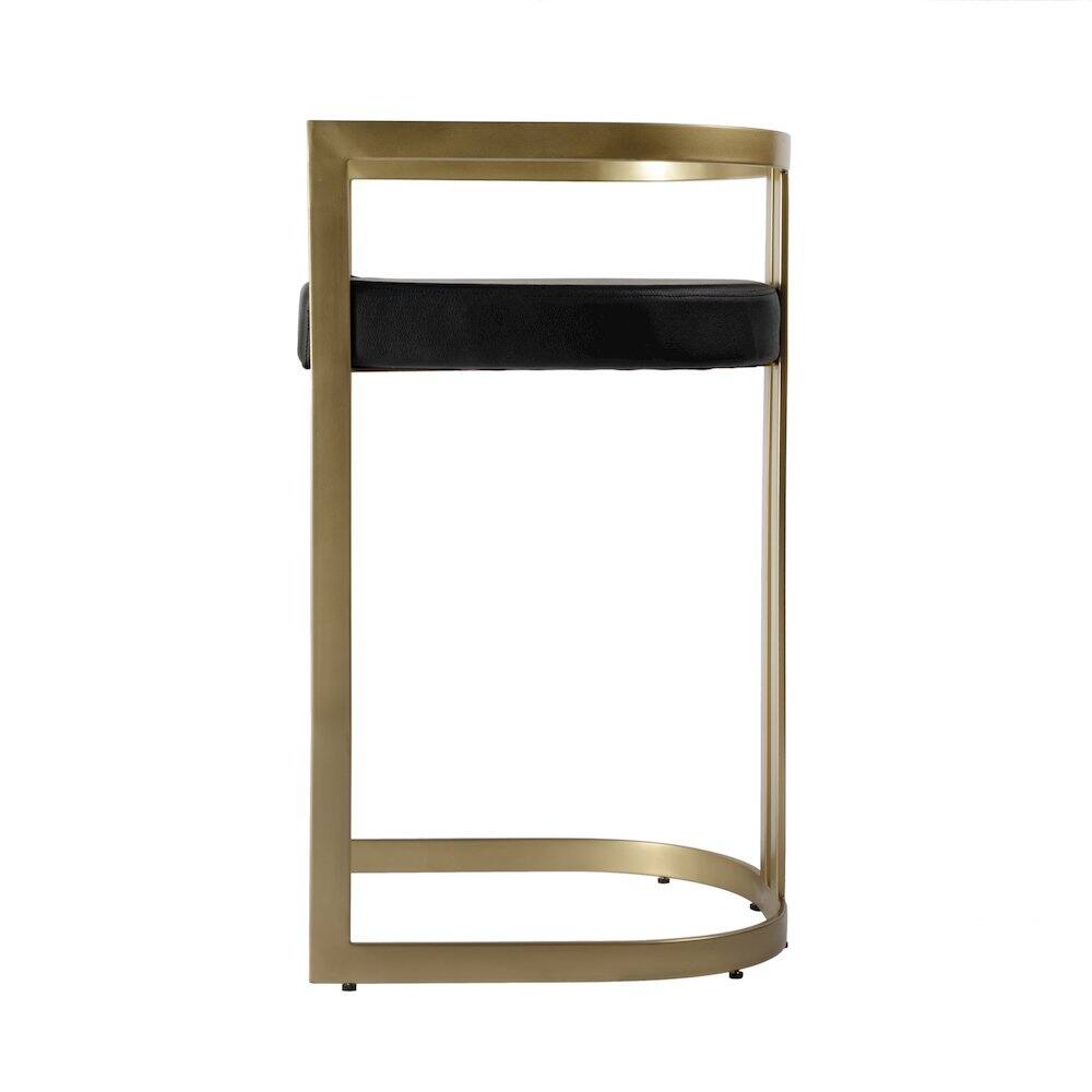 Alt View 3. Butler Specialty - Clarence Faux Leather 28" Barstool - Black.