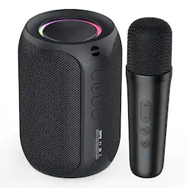 PRIMEPLUS - Karaoke Machine Portable Bluetooth 5.3 Speaker System with Wireless Microphones Home Family festival Gifts