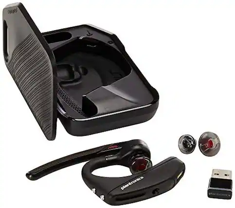 Front. Plantronics - VOYAGER-5200-UC (206110-01) Advanced NC Bluetooth Headset System.