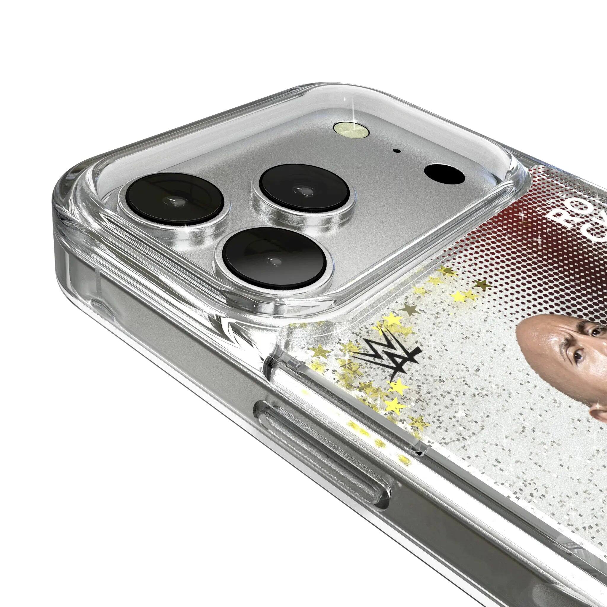 Left. Keyscaper - WWE Superstar Glitter Phone Case - Apple iPhone 13 - The Rock.