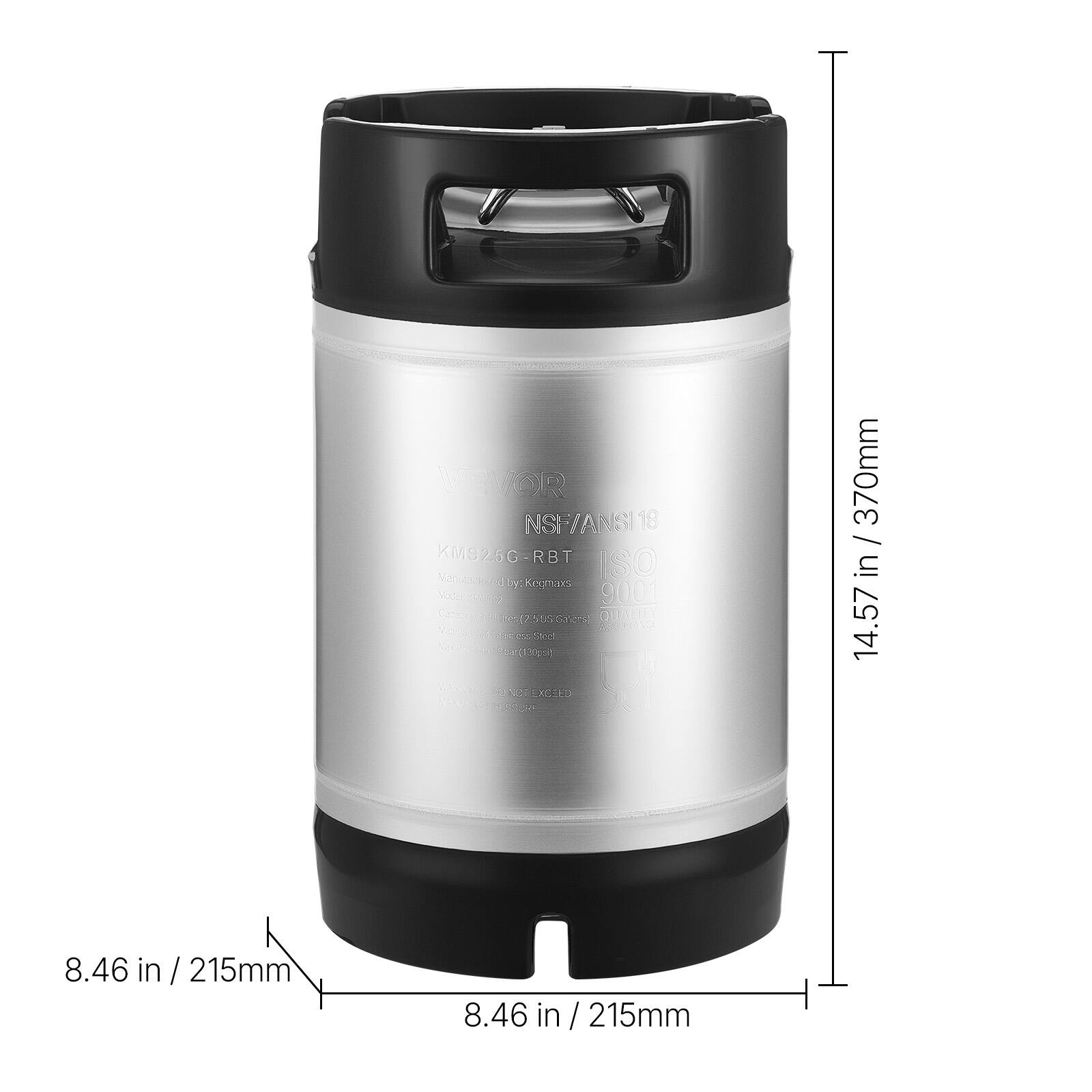 VEVOR NSF/ANS/18 KM825G-RBT ISO Manual by: Kegmans You're 16:02 9001 Canada 24 2,5096a and QUALITY Vazio C by 100g) a NOT 300

370mm / in 14.57
8.46 in/215mm
8.46 in/215mm