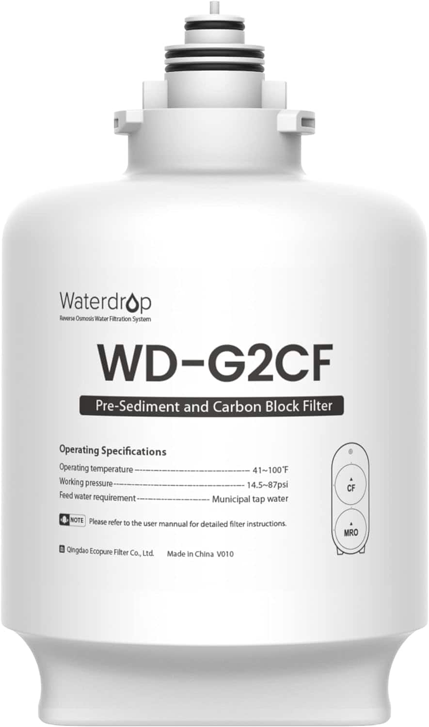 Waterdrop - WD-G2CF Filter, 12-Month Lifetime - White price history on PriceWatchPro