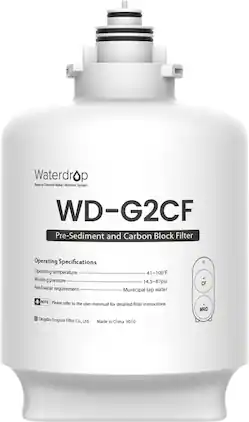 Waterdrop - WD-G2CF Filter, 12-Month Lifetime - White