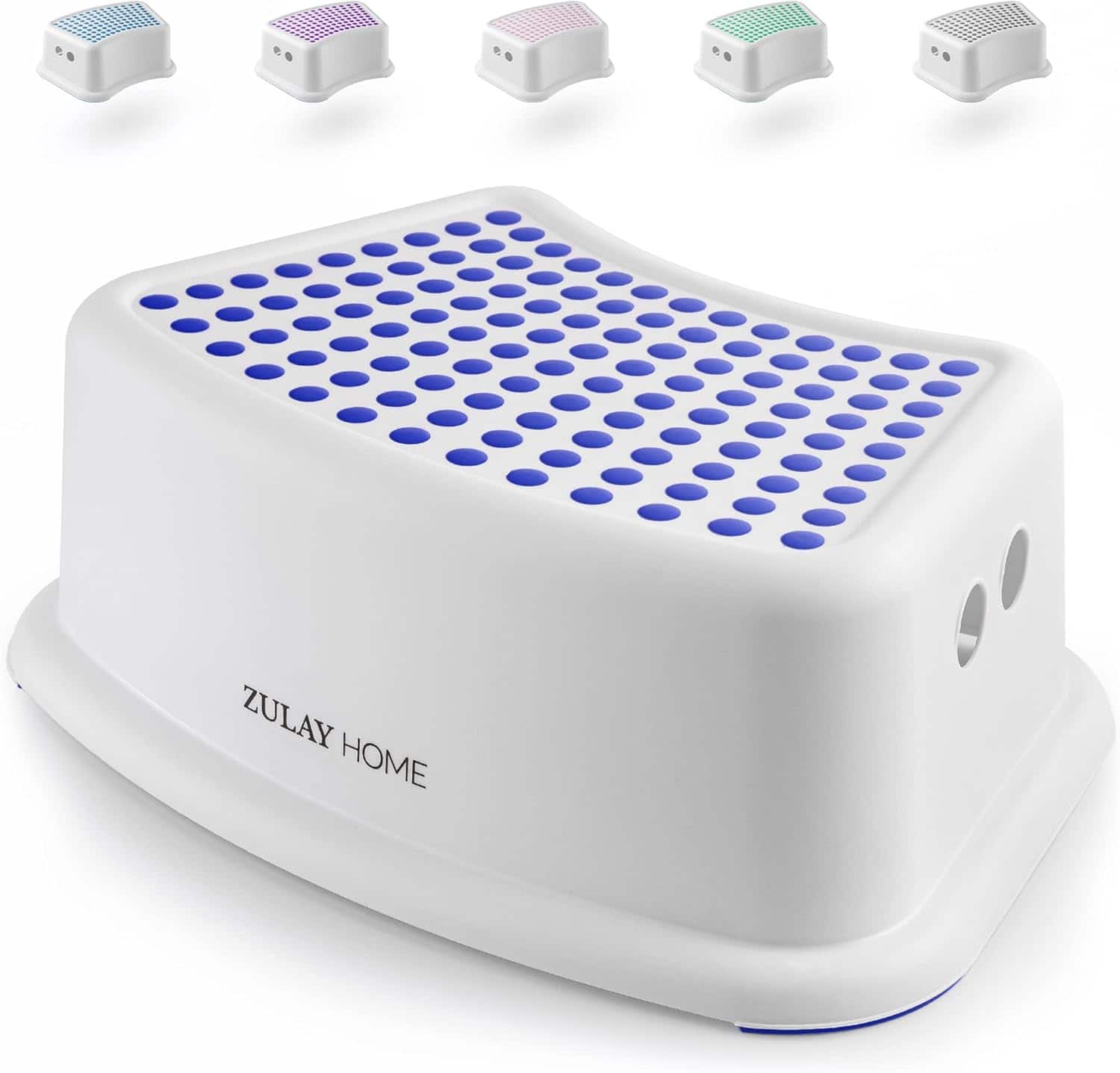 Zulay Kitchen - Zulay Home Step Stools for Kids - Toddler Step Stool for Bathroom Sink with Anti-Slip Surface & Base - Dark Blue