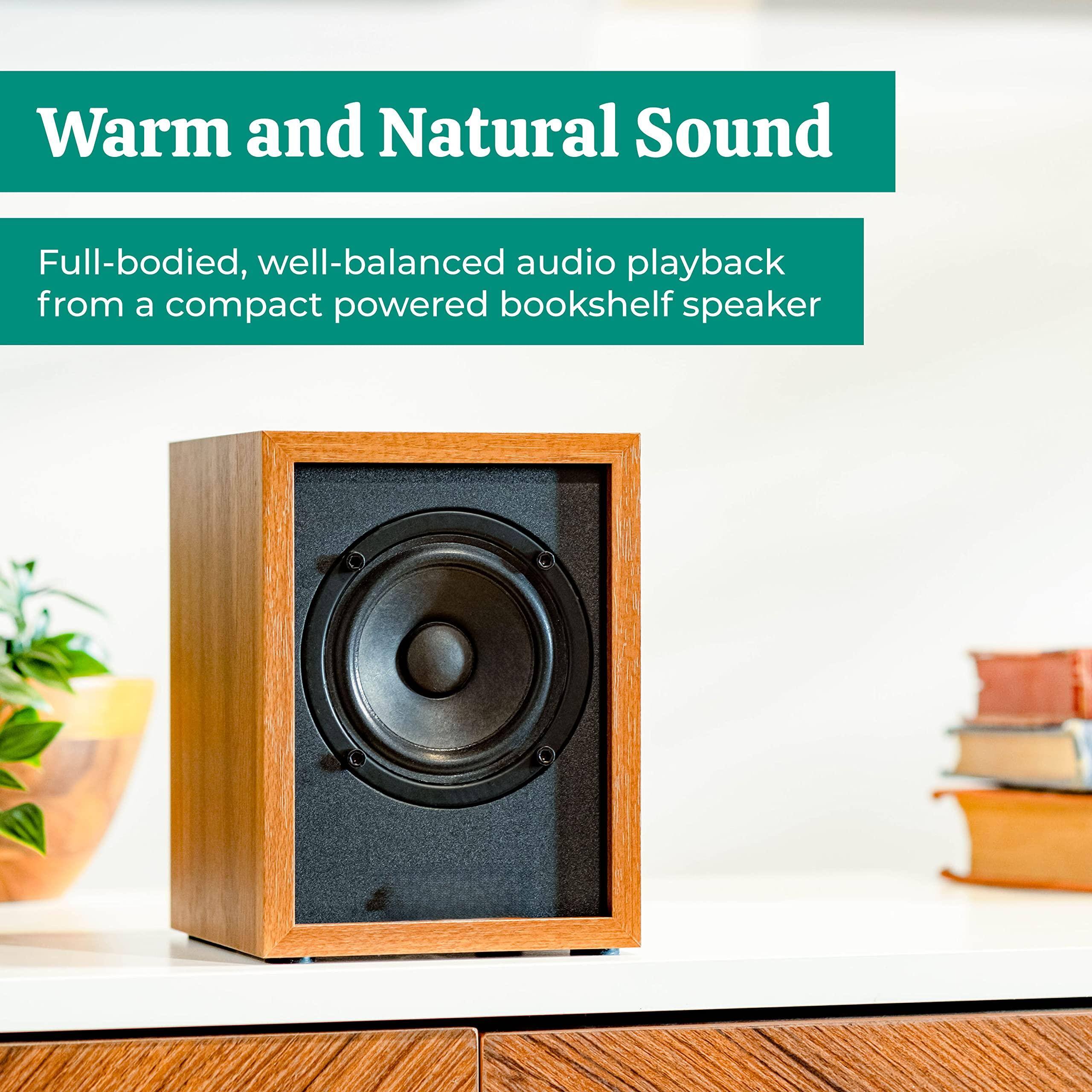 Warm and Natural Sound

Full-bodied, well-balanced audio playback from a compact powered bookshelf speaker