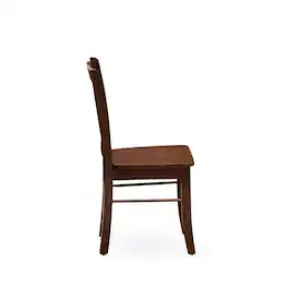 East West Furniture - AMDL5-MAH-W - 5-Piece Modern Dining Set- 4 Dining Chair and Wood Dining Table - Wooden Seat and Slatted Chair Back - Mahogany