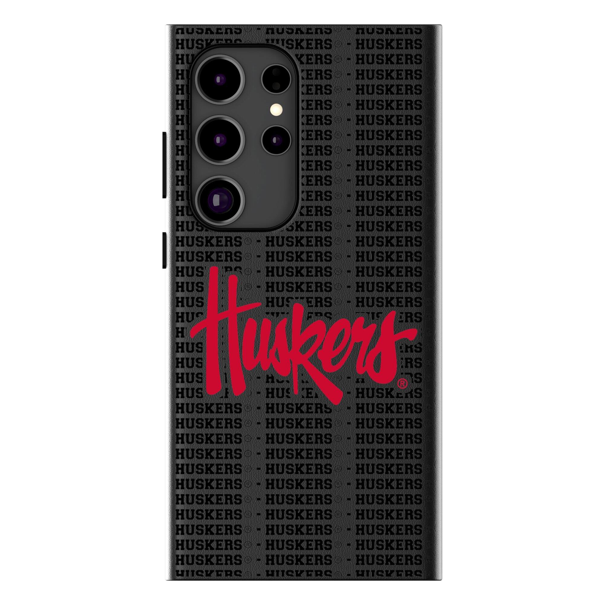 Keyscaper - NCAA - Nebraska Huskers Text Backdrop Galaxy Magnetic Bump Case - S25 - Black price history on PriceWatchPro