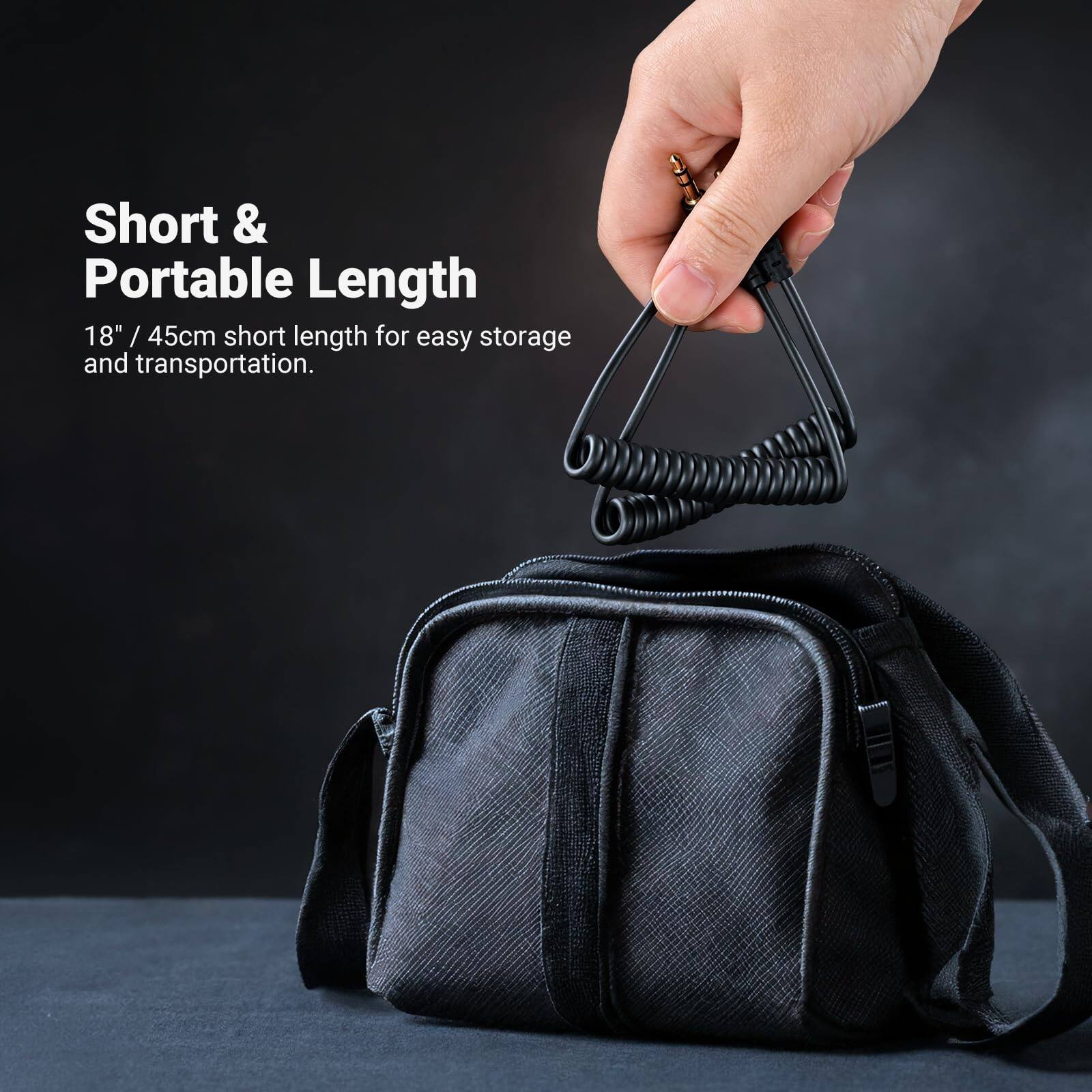Short & Portable Length  
18" / 45cm short length for easy storage and transportation.