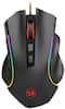 Front. REDRAGON - M602A-RGB Wired Gaming Mouse, 7200 DPI, RGB, 8 Backlit Modes, Ergonomic, 7 Programmable Buttons for Windows PC Gamers - Black.