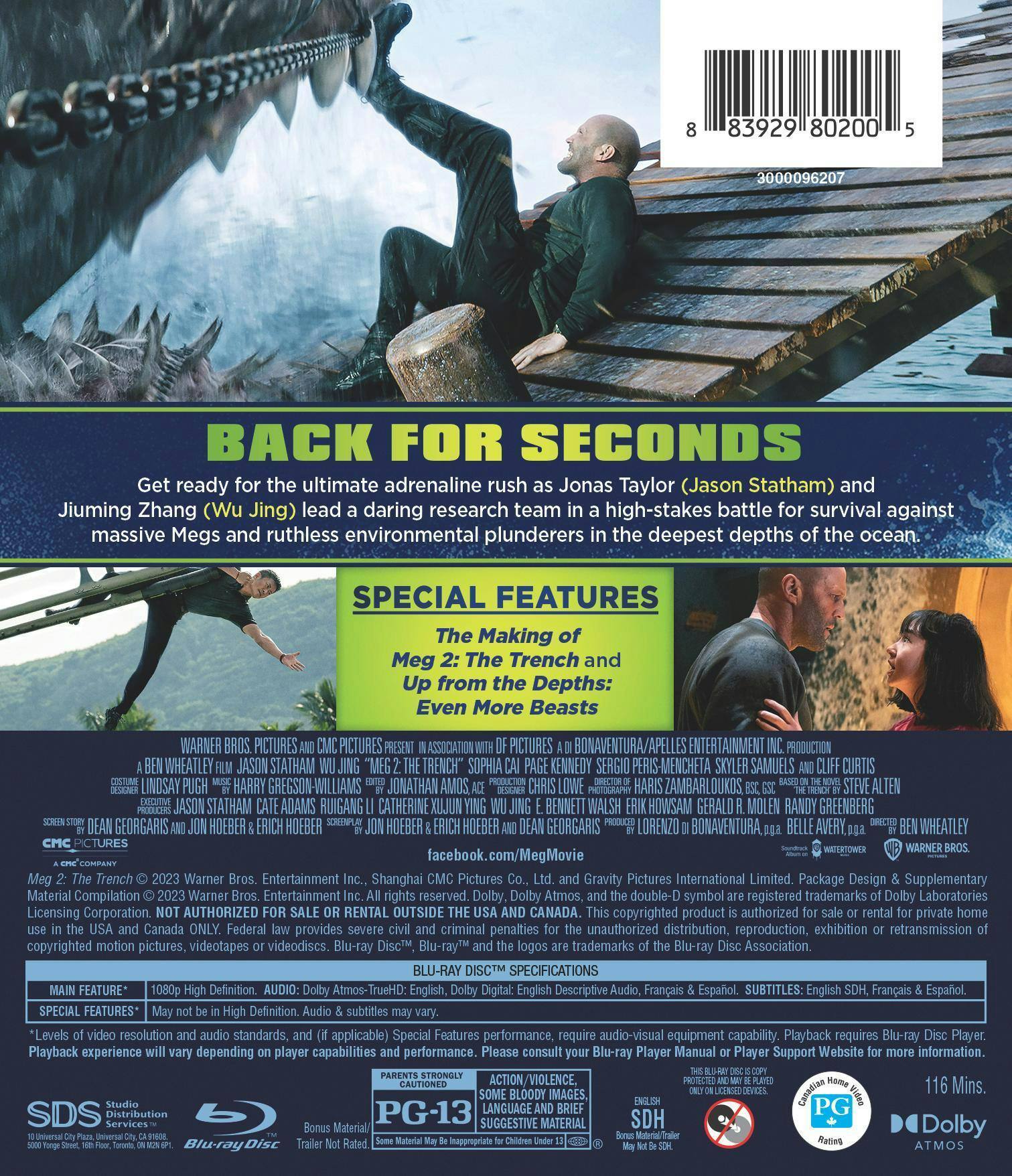 Back. The Meg 2 [Blu-ray].