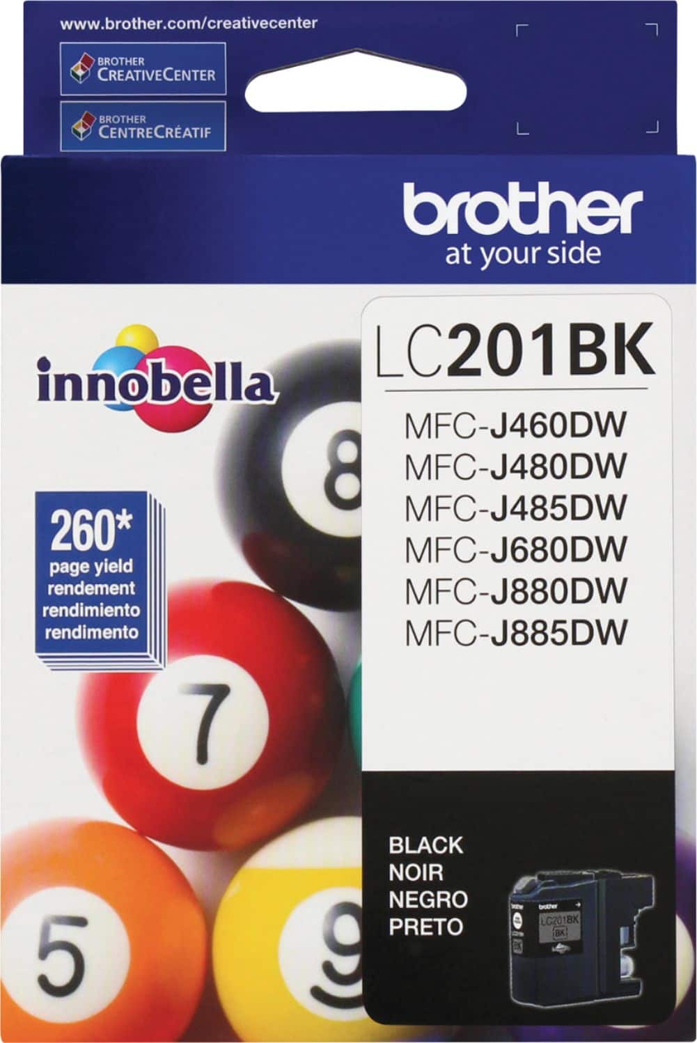 Alt View 12. Brother - LC201BK Standard-Yield Ink Cartridge - Black.
