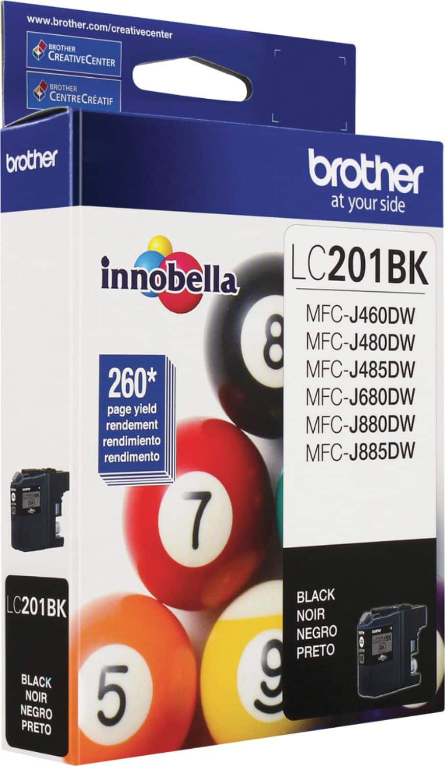 Alt View 1. Brother - LC201BK Standard-Yield Ink Cartridge - Black.