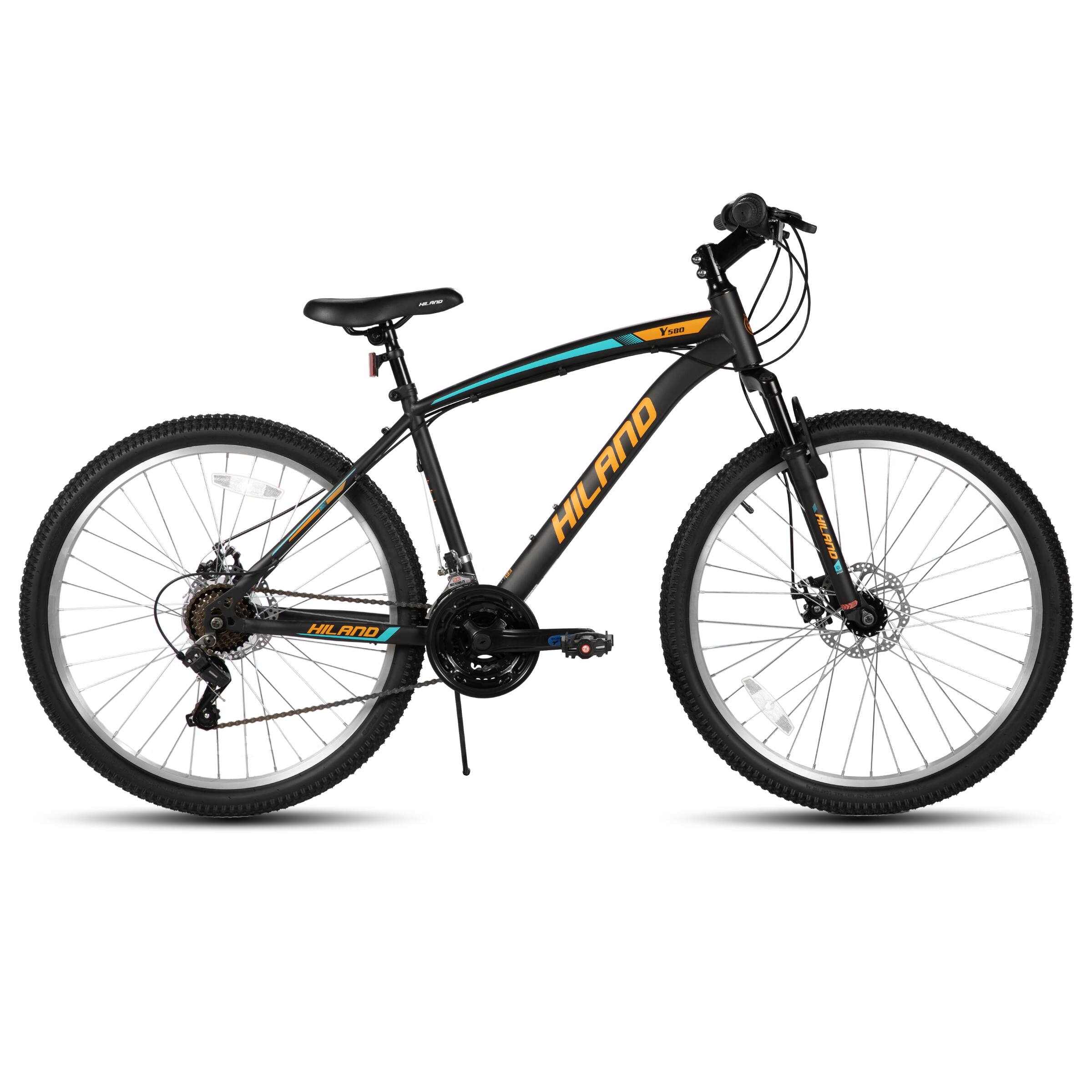 HILAND Mens Womens Mountain Bike, 26 Inch 18 Speed HI Ten Steel