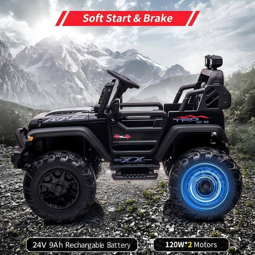 Soft Start & Brake

24V 9Ah Rechargeable Battery

120W*2 Motors