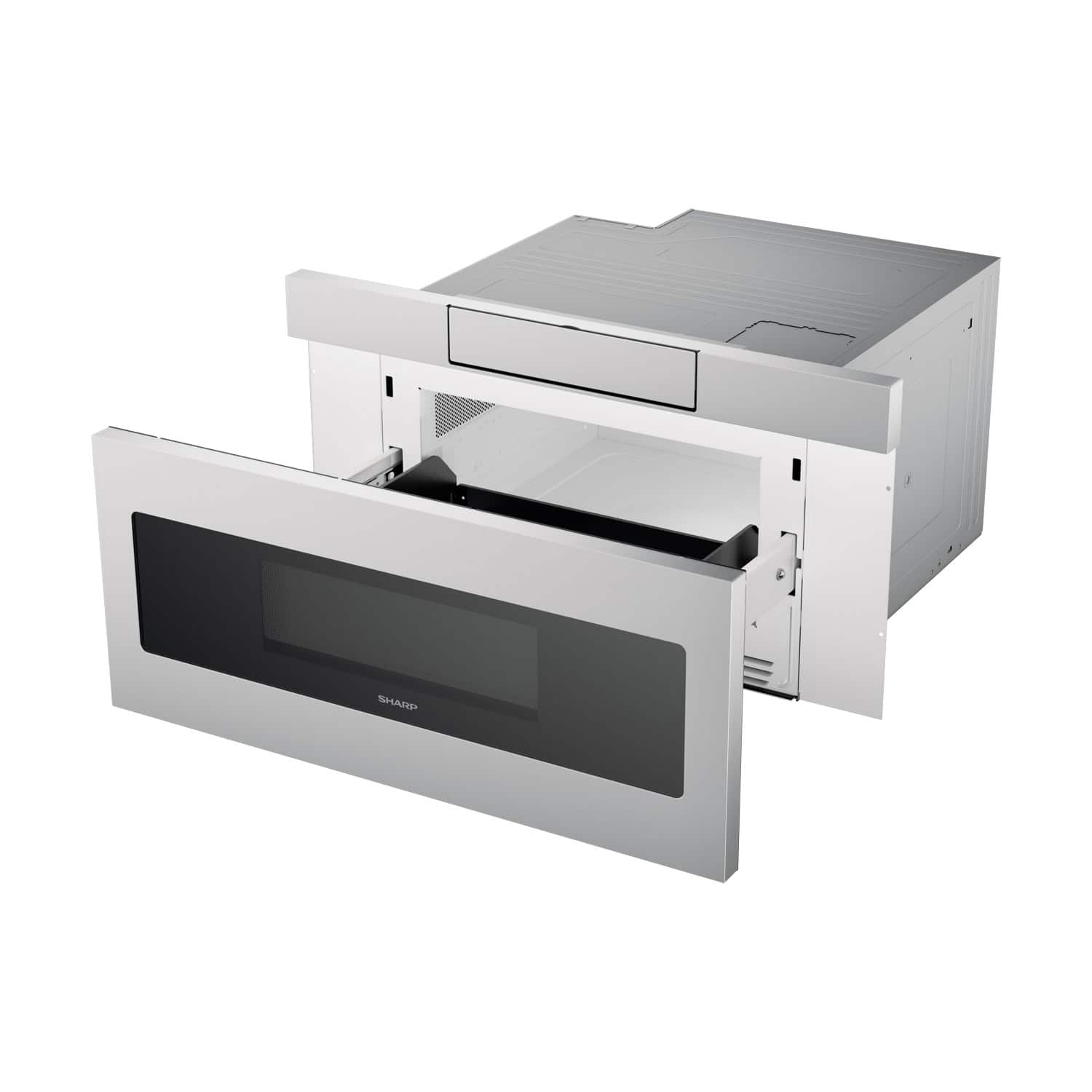 Back. Sharp - 30" 1.2 Cu. Ft. Built-in Microwave Drawer - Stainless Steel.